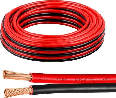 10AWG-10FT Red/Black Pure Copper Stranded Electrical Wiring for Speaker, Automotive, Trailer, Stereo and Home Theater Applications in Kuwait
