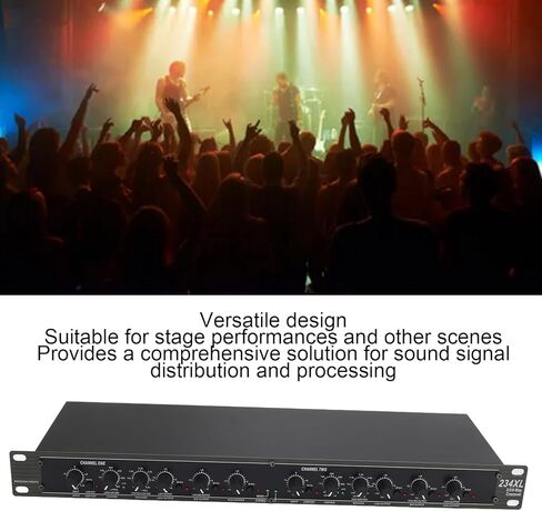 GoWENIC 4 Way Crossover، 234XL Crossover Professional Stereo 2/3 Way Mono 4 Way Crossover لأداء المسرح في الهواء الطلق لتوزيع إشارة الصوت، GOWENIC1g3mbycsvi in Kuwait