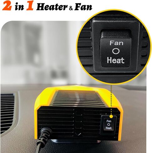 سخانات السيارة للمركبة 12 فولت، مزيل ضباب الزجاج الأمامي المحمول الذي يتم توصيله بولاعة السجائر، 150 وات in Kuwait