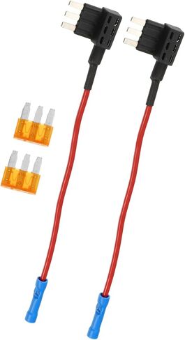 1 مجموعة عالمية 2 قطعة سيارة فيوز الحنفية إضافة محول الدائرة 12 فولت مع 2 قطعة 5A Micro3 ATL شفرة نوع الصمامات استبدال مادة متينة in Saudi Arabia