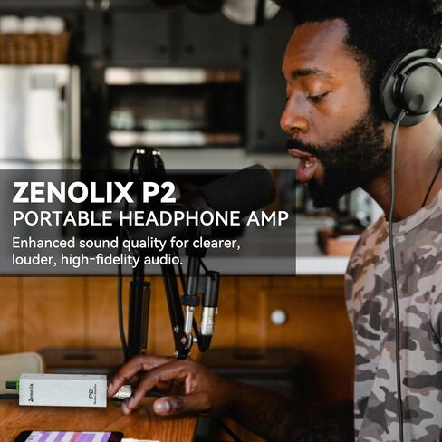 P2 Portable In Ear Monitor Amplifier, Headphone Amp with XLR/TRS Inputs 3.5mm Output, Enhanced Sound Quality, Durable Belt Clip, Guitar Headphone Amplifier with Stereo/Mono Switch for Performers,Black in Saudi Arabia