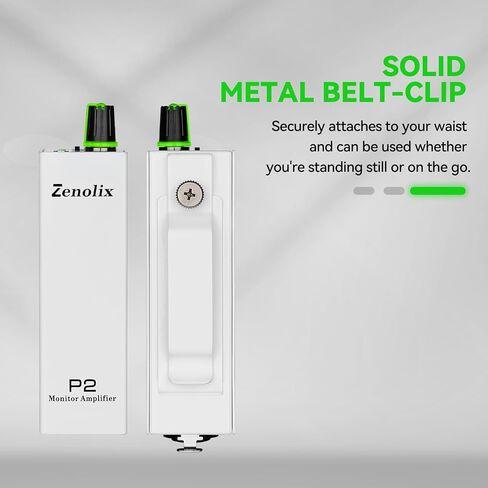 P2 Portable In Ear Monitor Amplifier, Headphone Amp with XLR/TRS Inputs 3.5mm Output, Enhanced Sound Quality, Durable Belt Clip, Guitar Headphone Amplifier with Stereo/Mono Switch for Performers,Black in Saudi Arabia