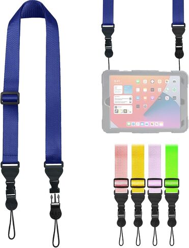 Adjustable Shoulder Strap, Nylon Camera Strap, Comfortable Neck Strap for iPad, Cellphone Tablet, Camera, Laptop, Binocular, Luggage Bag (Bright Yellow Universal Lanyard) in Kuwait