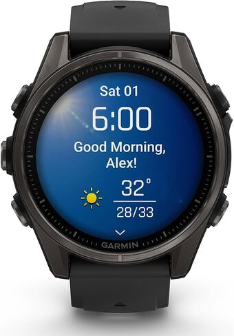 Garmin Fenix 8 AMOLED (47mm, Slate Gray/Black) Multisport GPS Smartwatch Gift Box Bundle - 1.4" Touchscreen, Built-in LED Flashlight with PlayBetter Charger, Screens, Adapter, Case in Kuwait