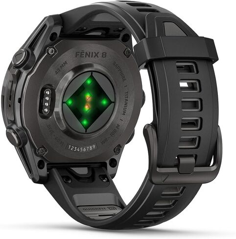 Garmin Fenix 8 AMOLED (47mm, Slate Gray/Black) Multisport GPS Smartwatch Gift Box Bundle - 1.4" Touchscreen, Built-in LED Flashlight with PlayBetter Charger, Screens, Adapter, Case in Kuwait