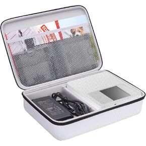 Shockproof Hard Storage Case for Canon Selphy CP1500 CP1300 CP1200 Wireless Color Photo Printer - White
