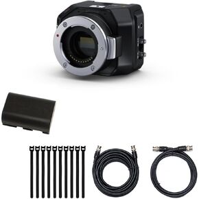 حزمة كاميرا Blackmagic Design Micro Studio 4K G2 مع بطارية LP-E6 وكابل SDI مقاس 6 بوصات وكابل SDI مقاس 25 بوصة وروابط كابل (5 قطع) in Kuwait