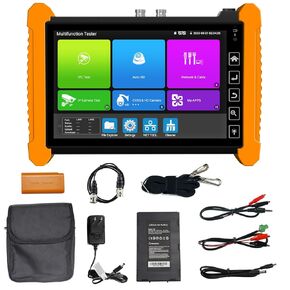 8K IP Camera Tester, WANLUTECH CCTV Tester 8MP TVI CVI AHD SDI CVBS Camera Tester 7 inch Touchscreen RJ45 Cable Tester Network Tools WiFi PoE HDMI VGA (IPC-7600ADHS Plus)