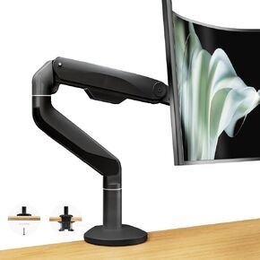 Triple Monitor Mount with Crossbar Handle- Adjustable 3 Monitor Desk Mount, Triple Monitor Stand VESA 75x75/100x100, Monitor Arm for 3 Monitors - White