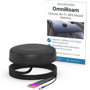 Waveform OmniRoam 5-in-1 Low-Profile Mobile Antenna – High-Performance, Rugged Fleet Antenna for Peplink, Cradlepoint, Cisco (4x4 Cellular, GPS)