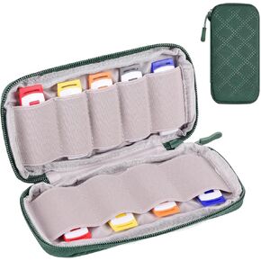 Flash Drive Case, USB Storage Bag for Samsung/Sandisk/Jump Drive Flash Drives, USB Memory Stick,Thumb Drive, USB Organizer, SD Card, Cable, with 18 Slots (Black, Medium)