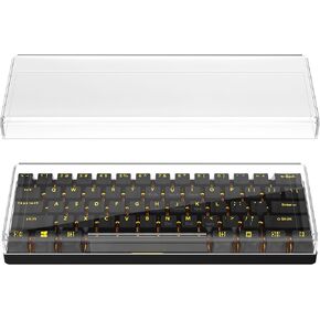 kwmobile Keyboard Cover Compatible with 60% Mechanical Keyboard RK61 / GK61 / SK6 / DK61 Case - Protective Cover for Mechanical Keyboard - Transparent