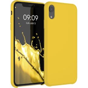 kwmobile Case Compatible with Apple iPhone XR Case - TPU Silicone Phone Cover with Soft Finish - Blue Reef