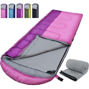 XL 10 Degree Sleeping Bags Waterproof for Adults 350GSM Machine Washable with Compression Sack for 3-4 Season Camping Outdoor in Kuwait