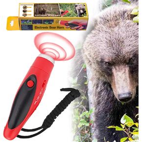 120dB Electronic Bear Horn - Loud Air Horn to Scare Bears - Hiking & Camping Safety Tool - Alerts and Scares Away Bears