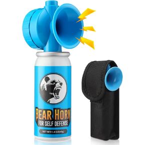 Bear Horn Self Defense 123dB Loud Air Horn Audible up to 1/2 Mile Safety Air Horn for Wild Animals Bear Alarm for Hiking Climbing Camping and Outdoor Protection (1)