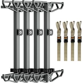 Climbing Sticks,Aluminum Non-Slip Hunting Climbing Steps,Lightweight Tree Climbing Hunting Gear Hunting Accessories for Tree Stands Set of 4,Fold Up Steps for Tree Stand