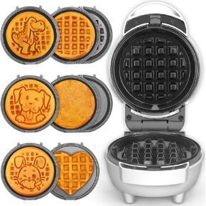Crepe Maker Electric, Crepe Pan 12 Inch with 5 X 4" Silicone Molds, Pancake Maker Machine for Pancakes & Tortilla & Fried Eggs, Batter Spreader & Spatula Included, White