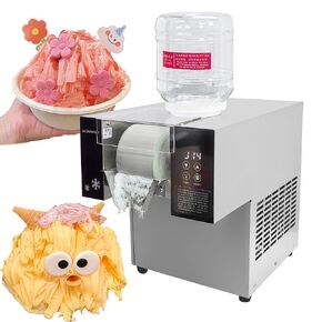 Yovtekc 80KG/24H Commercial Snowflake Ice Machine, Snowflake Ice Maker, Snowflake Ice Shaver, Stainless Steel Snow Ice Maker Shaver Machine for Snack Bar, Adjustable Speed