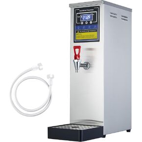Hot Water Dispenser Commercial Water Boiler Electric Warmer Hot Water Machine Stainless Steel 30L(8GAL)/Hour Step-heating Temperature Control 86-212°F for Boba Tea Coffee Office Restaurant 1600W
