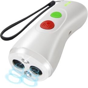 Dog Bark Deterrent Device - Ultrasonic Anti Barking Device for Dogs，Rechargeable Dog Bark with Remote up to 50 FT Range, Dog Training Device Indoor＆Outdoor with LED Flashlight, Black