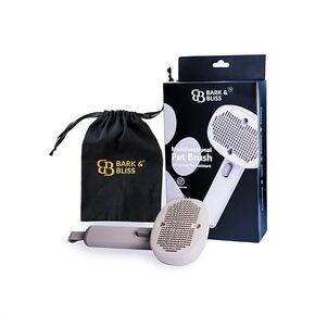 Bark&Bliss Pet Brush — Self-Cleaning Slicker Brush, Dog Grooming Tool & Cat Brush, Deshedding Dog Brush — Vibration Massage, Undercoat Brush Cat/Dog Comb for All Pet Hair