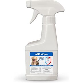 Adams Plus Flea & Tick Spray with Precor For Dogs and Cats; Kills Fleas, Flea Eggs, Flea Larvae, Ticks, and Repels Mosquitoes For Up To 2 Weeks; Controls Flea Reinfestation For Up To 2 Months; 16 Oz