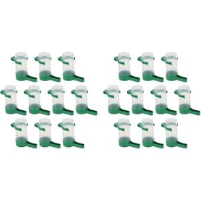 HANABASS 50 Pcs Bird Water Dispenser Automatic Bird Water Feeder Small Bird Feeder Bird Cage Water Dispenser for Parakeet Lovebirds Canary