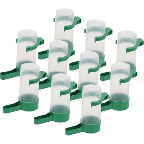 Zerodeko 10PCS Automatic Bird Water Dispenser, Automatic Bird Feeder for Cage, Bird Feeder Drinker Waterer for Parrot Pigeon Quail Lovebirds Drinking Bottle