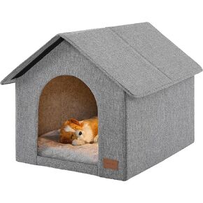 Dog House Indoor,Inside Dog House with Washable Plush Cushion,Pet Dog House Bed for Medium Dog,Indoor Cat House & Condos for Large Cats and Dog Weight Within 22 Pounds,Medium Size