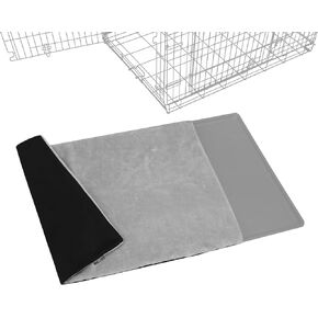 Explore Land Dog Crate Pan Cover with Softer Fluffy Top for 36 38 inch Pet Cage - Reversible Washable Liner for Kennel Tray