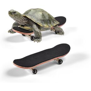Turtle Skateboard, Mini Skateboard for Turtle with Anti-Slip Pad, Turtle Skateboard for Turtle, Toys for Turtles with Smooth Rolling Wheels, Tortoise Toys, Bird Toys