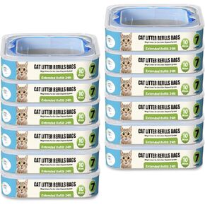 Cat Litter Refills Cartridge Compatible with Your Genie Litter Standard, Plus and XL Cat Litter Pail, Pack of 8