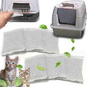 Activated Charcoal Odor Absorber Bags Compatible with OKSOTY Stainless Steel Cat Litter Box, Natural Coconut shell Charcoal Bags, Absorb Odors/Control Damp from Pets/Keep Home Fresh（6PCS）