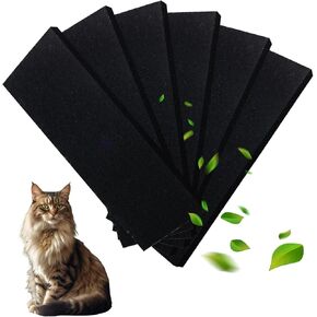 12 Pack Litter Box Filter, 10x3.5 Inch Charcoal Filters for Litter Robot 3, Activated Carbon Filter, Long Lasting Odor Control