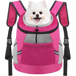 Dog Backpack Carrier, Front Chest Carrier for Dogs, Pet Carrying Bag for Travel Hiking Cycling Outdoor Black L (14-20 lbs)