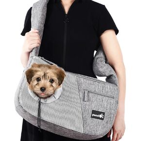 حبال حامل الكلاب من بيكوتي، حامل حيوانات أليفة صغير للكلاب مع نافذة قابلة للتنفس، حبال بدون استخدام اليدين، حزام مبطن قابل للتعديل، حقيبة كتف للسفر في الهواء الطلق in Kuwait