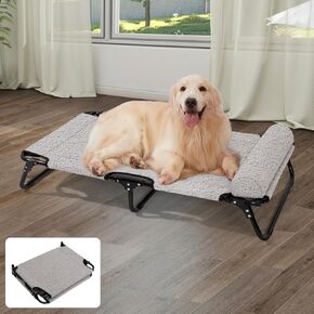 ABE Raised Dog Bed,Elevated Dog Bed,Outdoor Dog Bed,Dog Cot,Dog Beds Large Sized Dog,Cooling Dog Bed,Outside Dog Bed Off Ground (Large)