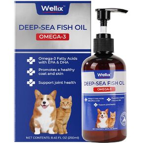 Omega 3 Fish Oil for Dogs, Better Than Salmon Oil for Dogs, Dog Fish Oil Supplement, Pet Skin and Coat Supplement, Promotes Heart, Joint & Immune Health, EPA & DHA
