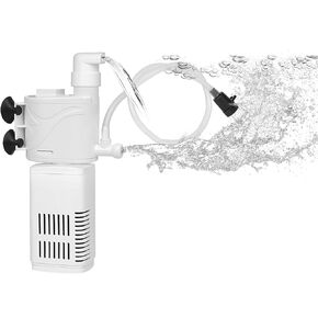 The Fish Tank Filter is Suitable for 10-40 Gallon Aquariums, Filtering/oxygenating/Water Circulation. Built-in Biochemical Filter Cotton