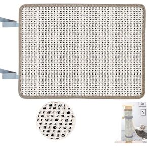 Cat Nail File Scratcher Wrapped Around a Cat Scratching Post, 16.73×13.38 Inches Sisal Cat Scratch Pad with 80 Aluminum Oxide Grit, Nail File for Cats Can Help to Trim Your Cat's Nails
