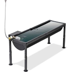 11 Gallon Automatic Water Trough, Horse Drinking Water Tank with Adjustable Stand, Automatic Water Dispenser with Float Valve, Easy to Assemble, Feeding Goat, Sheep, Horse, Chicken in Farm