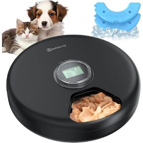 Automatic Cat Feeder Wet Food: Cordless Dog Food Dispenser - Small Pet Fresh Food Refrigerated Container with 2 Ice Packs - Programmable Timer AA Battery Powered Kitten Feeding Bowls - 6 Meals Per Day
