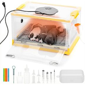 TURBRO 85L Pet Incubator, Precision Temperature Control for Puppy & Kitten Care, with Adjustable Fan Speed, Multifunctional LED Panel, Respiratory Support Nebulizer, Humidity Monitoring