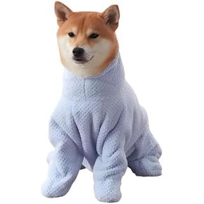 MANON ROSA Dog Bathrobe Towel - Absorbent Microfiber Robe for Small Medium Large Dogs and Cats - Quick-Drying Pet Drying Towel for After Bath Pool Beach (Small)