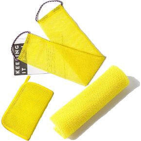 3 Pcs African net Sponge washcloth for exfoliating Body Scrubber Shower Essentials African net Bath sponges Bathing Shower Cloth kit for face, Back