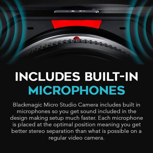 حزمة كاميرا Blackmagic Design Micro Studio 4K G2 مع بطارية LP-E6 وكابل SDI مقاس 6 بوصات وكابل SDI مقاس 25 بوصة وروابط كابل (5 قطع) in Kuwait