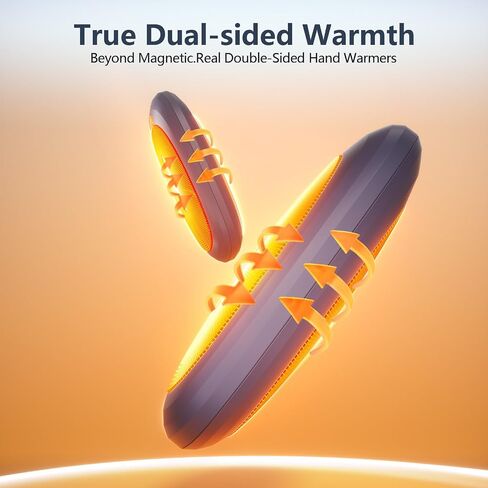3-in-1 Hand Warmers Rechargeable 2 Pack, 14000mAh Portable Dual-Sided Handwarmers with Charging Case,12H Warmth Max,3 Levels Temp Fast Heating Pocket Warmers, Gifts for Christmas Golf Hunting(Silver) in Saudi Arabia