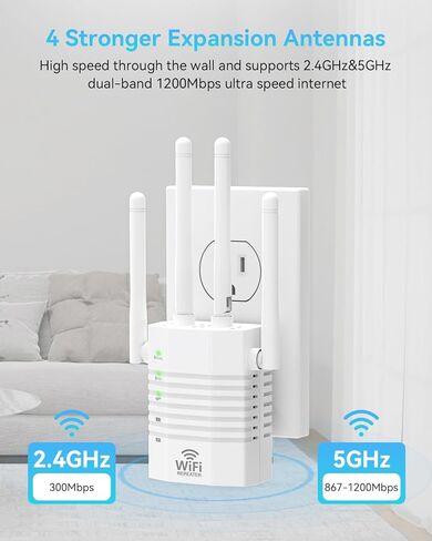 معزز إشارة موسع نطاق WiFi يصل إلى 12880 قدمًا مربعًا و105 أجهزة، مضخم نطاق WiFi موسع نطاق WiFi، معزز إشارة موسعات WiFi للمنزل، مكرر الإنترنت مع منفذ إيثرنت in Kuwait