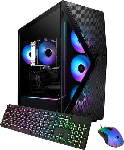 iBUYPOWER Slate 8 MESH Gaming PC Computer Desktop SMI7N47S01 (Intel Core i7 14700F CPU, NVIDIA GeForce RTX 4070 Super 12GB GPU, 16GB DDR5 Non-RGB 5200MHz RAM, 2TB NVMe, WiFi Ready, Windows 11 Home) in Saudi Arabia